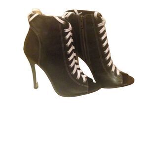 NEVER WORN!!!! Peep Toe Laced Bootie